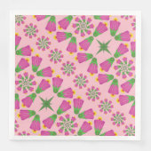 Serviette En Papier Papier rose Mandalas Flower Retro (Devant)