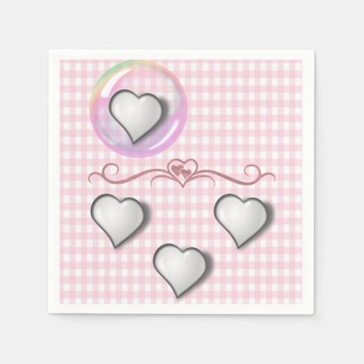 Serviette En Papier Papier rose Pastel (Devant)