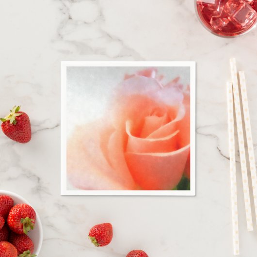 Serviette En Papier Papier Rose Pastel Peach (En situation)