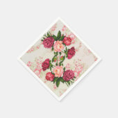 Serviette En Papier Papier rose Roses (Coin)