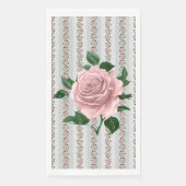 Serviette En Papier Papier rose Roses Napkin (Devant)