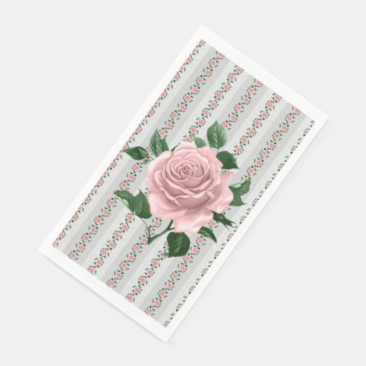 Serviette En Papier Papier rose Roses Napkin (Coin)