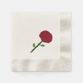 Serviette En Papier Papier rose rouge (Devant)