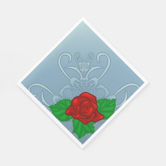 Serviette En Papier Papier rose rouge (Coin)