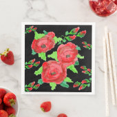 Serviette En Papier Papier rose rouge (En situation)