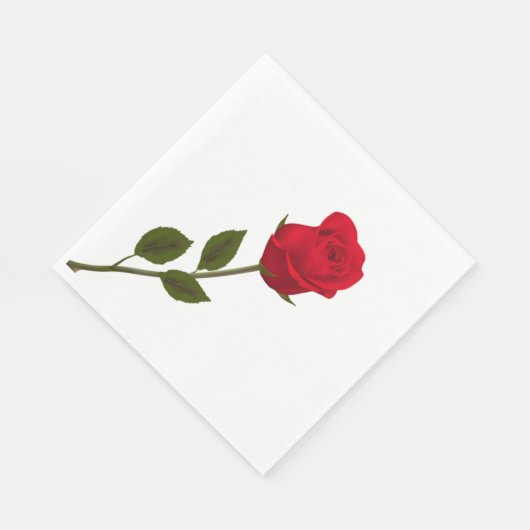 SERVIETTE EN PAPIER PAPIER ROSE ROUGE UNIQUE NAPKINS (Coin)