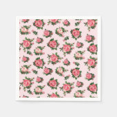 Serviette En Papier Papier Rose thé rose serviettes (Devant)