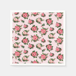 Serviette En Papier Papier Rose thé rose serviettes