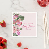 Serviette En Papier Papier rose Tropical Napkin (En situation)