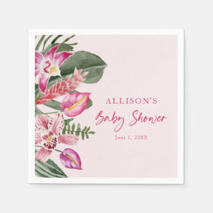 Serviette En Papier Papier rose Tropical Napkin