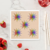 Serviette En Papier Papier - Roue couleur plumes (En situation)
