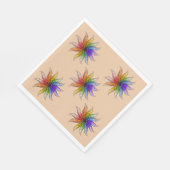 Serviette En Papier Papier - Roue couleur plumes (Coin)