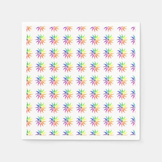 Serviette En Papier Papier - Roues de plusieurs couleurs (Devant)