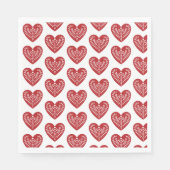 Serviette En Papier Papier rouge scandinave (Devant)