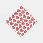 Serviette En Papier Papier rouge scandinave (Coin)