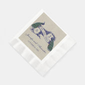 Serviette En Papier Papier Russe Mariage Linen Peacock (Coin)