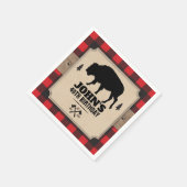 Serviette En Papier Papier rustique Kraft Look Buffalo plaqué avec bis (Coin)