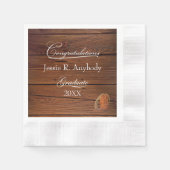 Serviette En Papier Papier Rustique Western Graduation Papier Napkin (Devant)