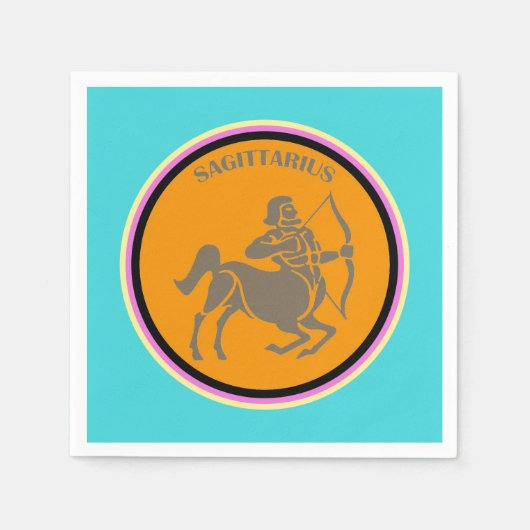 Serviette En Papier Papier Sagittaire Napkin (Devant)