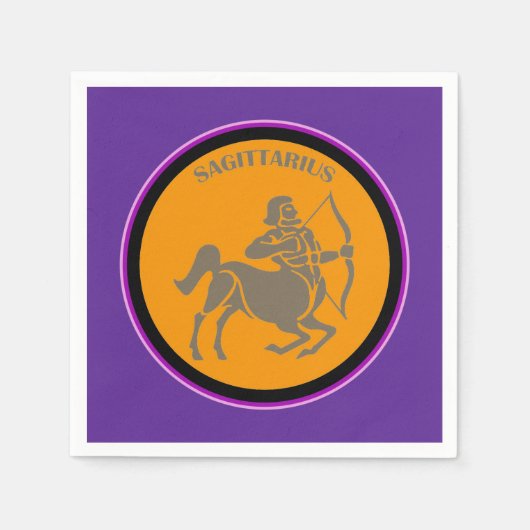Serviette En Papier Papier Sagittaire Napkin (Devant)