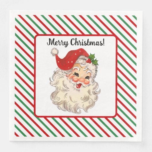 Serviette En Papier Papier Santa Claus Napkin (Devant)