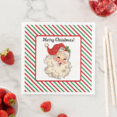 Serviette En Papier Papier Santa Claus Napkin (En situation)