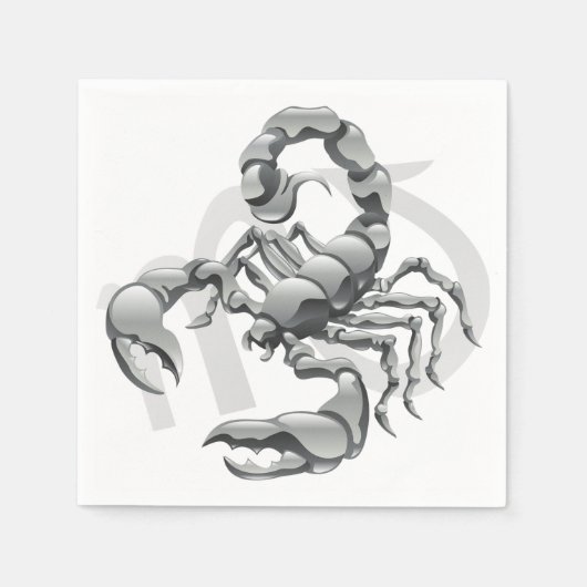 Serviette En Papier Papier Scorpion (Devant)