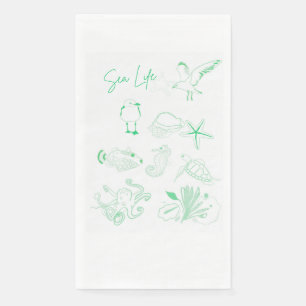 Serviette En Papier Papier Sea life Napkin