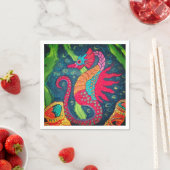Serviette En Papier Papier Seahorse (En situation)