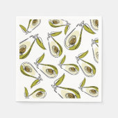 Serviette En Papier Papier serviette à l'avocat. (Devant)