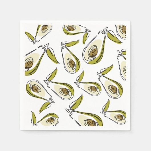 Serviette En Papier Papier serviette à l'avocat. (Devant)