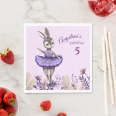 Serviette En Papier Papier serviette avec mignon lapin de ballerine. (En situation)