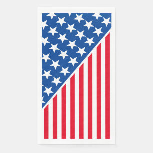 Serviette En Papier Papier Serviette Invité Patriotique Étoiles & Stri