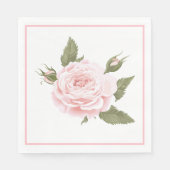 Serviette En Papier Papier Serviette rose Vintage (Devant)