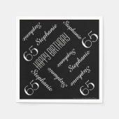 Serviette En Papier Papier serviettes, 65e anniversaire fête des noms (Devant)