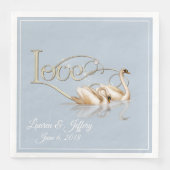 Serviette En Papier Papier serviettes - Aimer les cygnes (Devant)