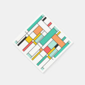 Serviette En Papier Papier serviettes art moderne - style mondriaque (Coin)