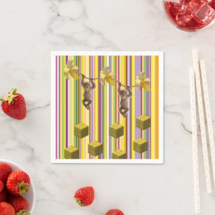 Serviette En Papier Papier serviettes, bananes singes bande