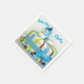 Serviette En Papier Papier serviettes bébé gâteau bleu chaussures mign (Coin)