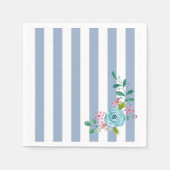 Serviette En Papier Papier serviettes, Bleu & Blanc Grille serviettes (Devant)