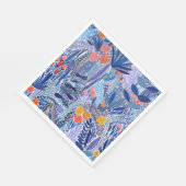 Serviette En Papier Papier serviettes bleu exotique sur blanc (Coin)