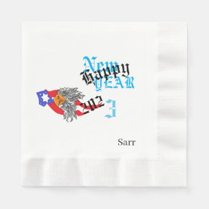 Serviette En Papier Papier serviettes : Bonne année 2023