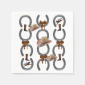 Serviette En Papier Papier serviettes, Cheval Chaussure Casquette Cowb (Devant)