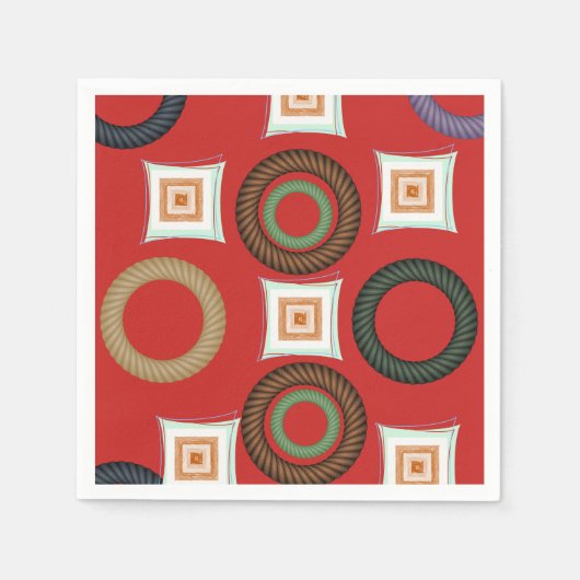 Serviette En Papier Papier serviettes circulaire (Devant)