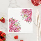 Serviette En Papier Papier serviettes de toilette rose (En situation)