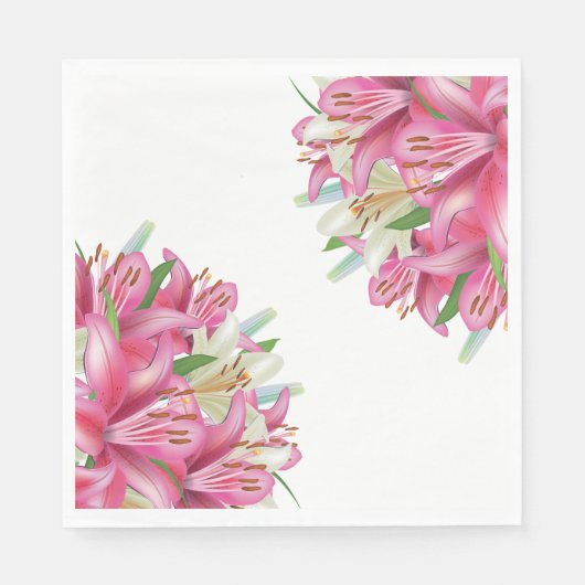 Serviette En Papier Papier serviettes de toilette rose (Devant)