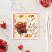 Serviette En Papier Papier Serviettes-Dessert-Bon thanksgiving Turquie (En situation)