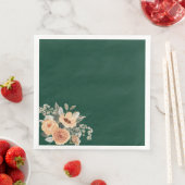 Serviette En Papier Papier serviettes, Elégant vert floral (En situation)
