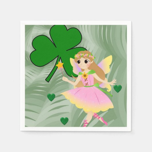 Serviette En Papier Papier serviettes Fée St. Patrick's Day (Devant)