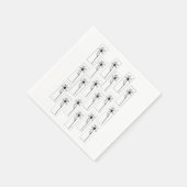 Serviette En Papier Papier serviettes, Fleurs noires et blanches Flora (Coin)